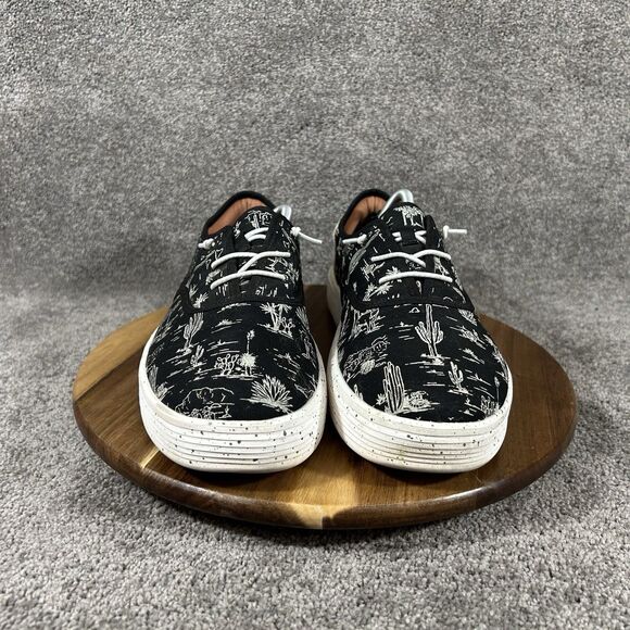 Hey Dude Conway Mens Sz 12 Black Desert Print Canvas Comfort Slip On Shoes Used main image 9